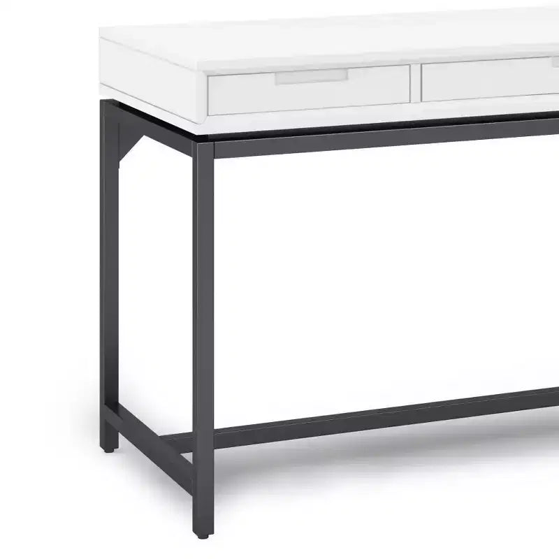 Devlin Mid-Century Solid Wood Writing Desk with Drawers - WyndenHall
