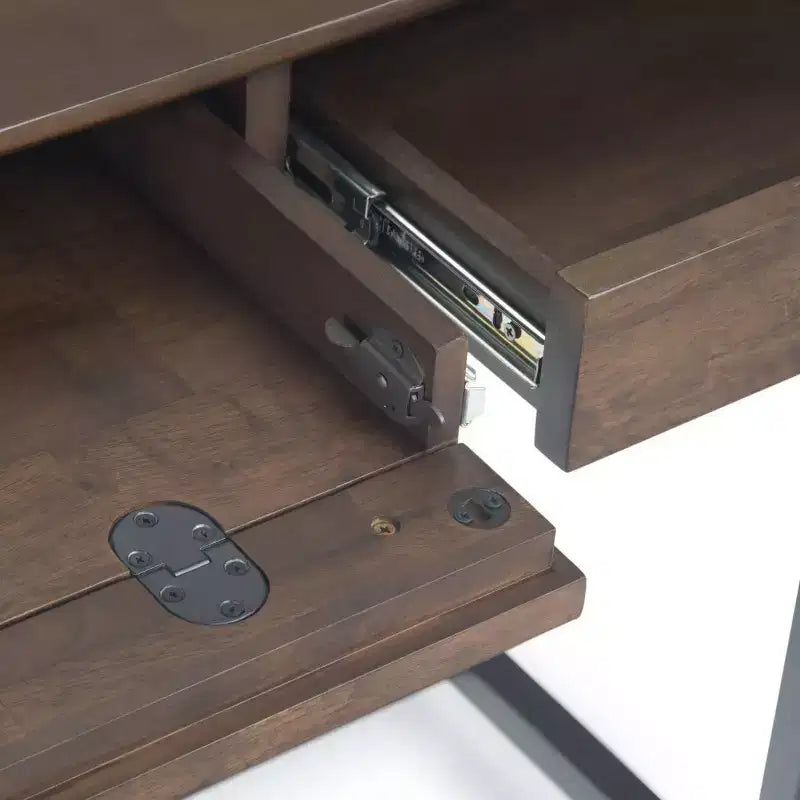 Devlin Mid-Century Solid Wood Writing Desk with Drawers - WyndenHall