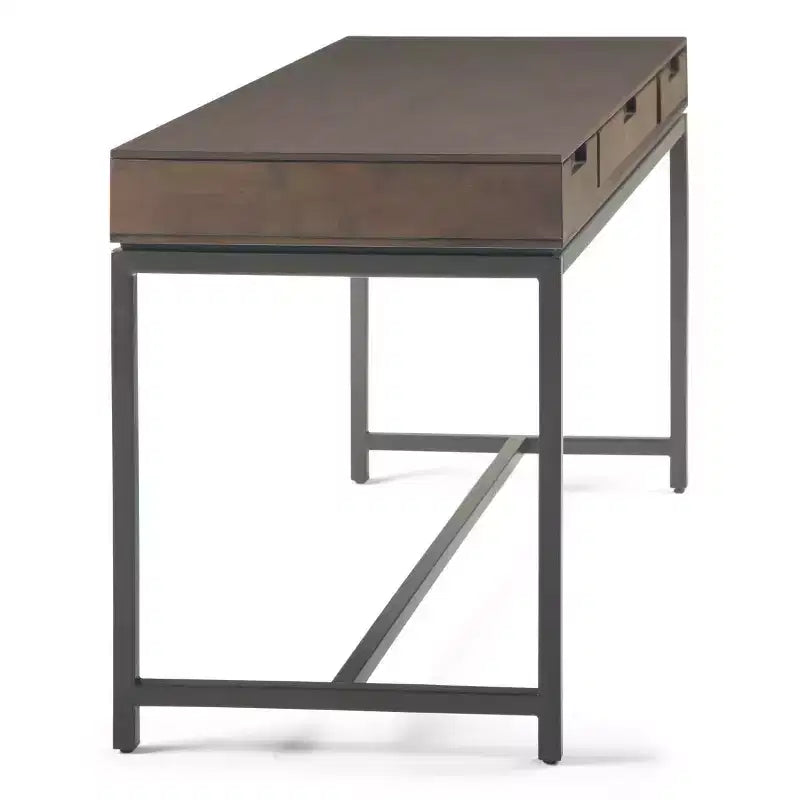 Devlin Mid-Century Solid Wood Writing Desk with Drawers - WyndenHall
