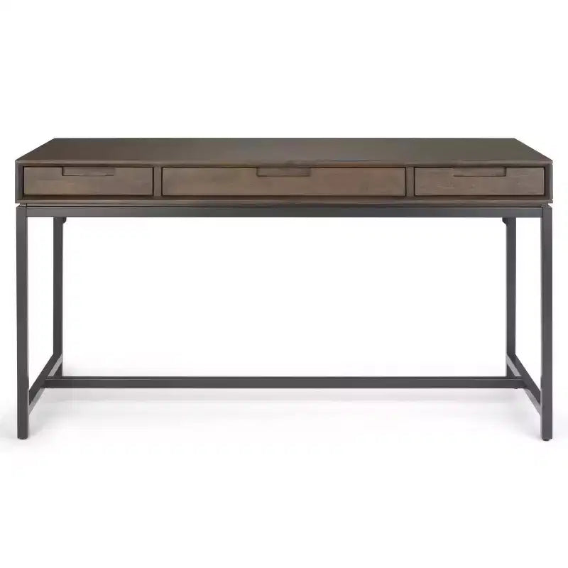 Devlin Mid-Century Solid Wood Writing Desk with Drawers - WyndenHall