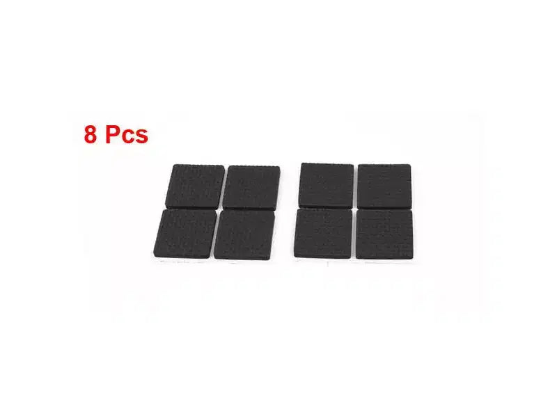 Unique Bargains EVA Square Self-Stick Non-Slip Anti-Scratch Floor Glide Furniture Pads Black 1.5 x 1.5 x 0.16 8 Pcs