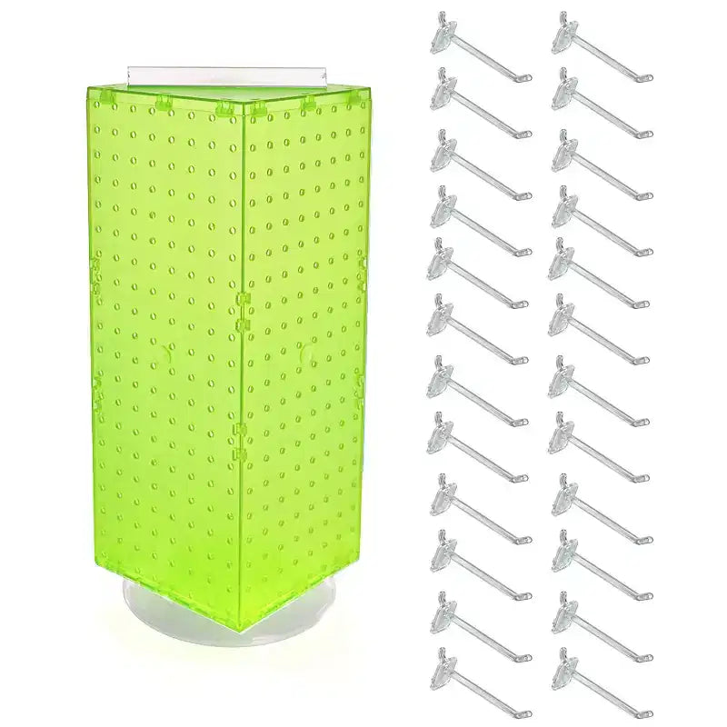Azar Displays Four-Sided Revolving Pegboard Counter Display with Hooks