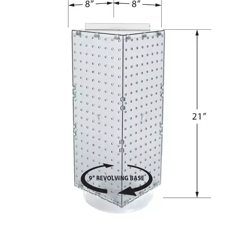 Azar Displays Four-Sided Revolving Pegboard Counter Display with Hooks