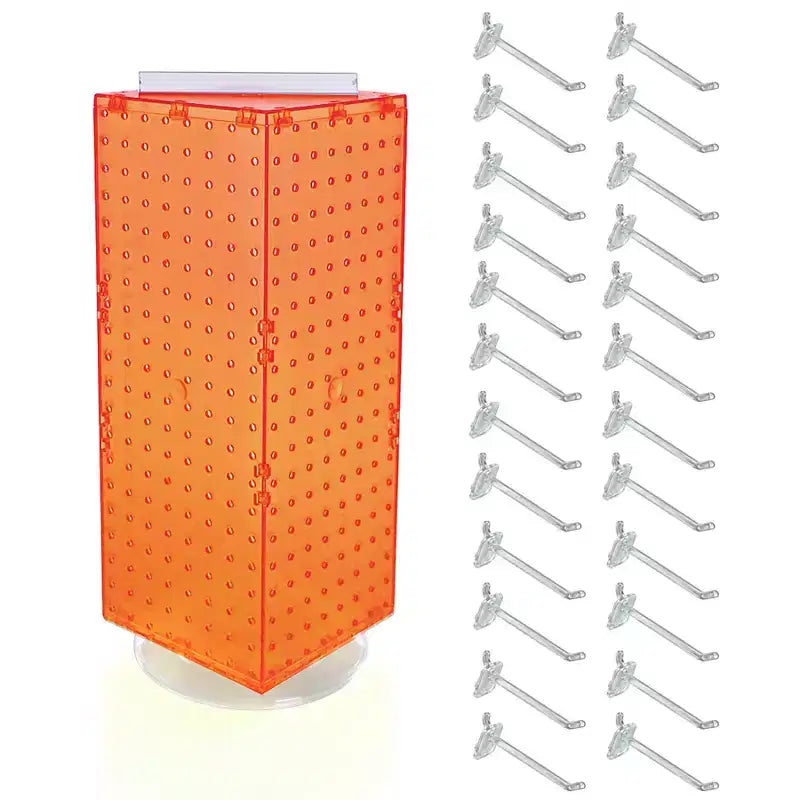 Azar Displays Four-Sided Revolving Pegboard Counter Display with Hooks