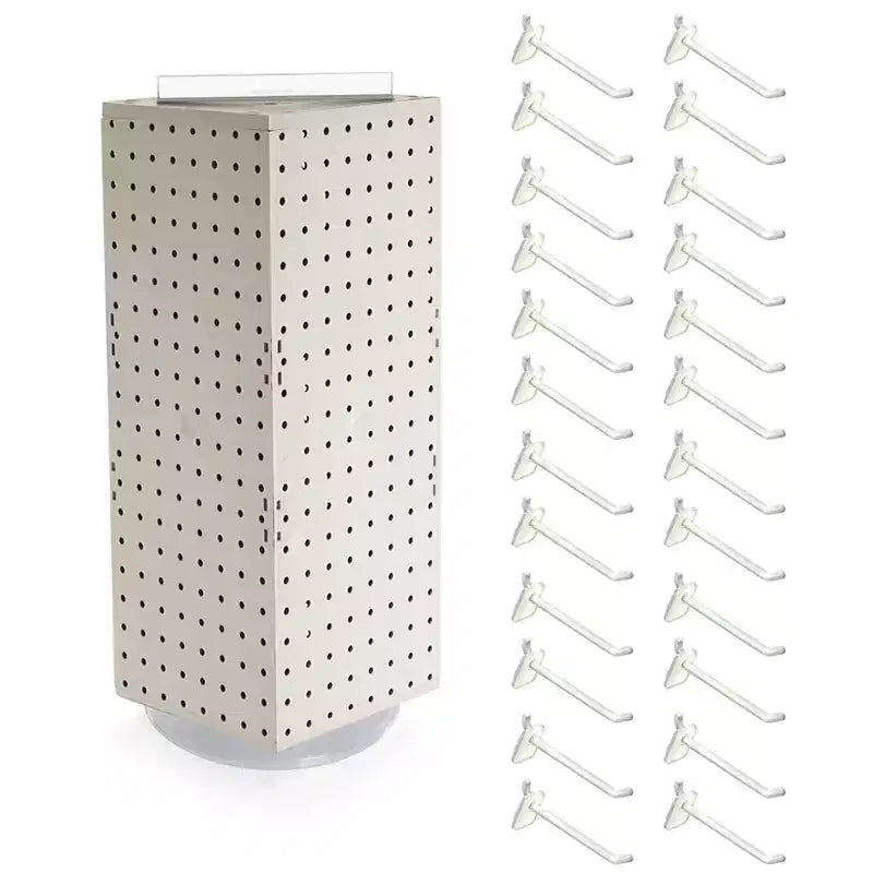 Azar Displays Four-Sided Revolving Pegboard Counter Display with Hooks