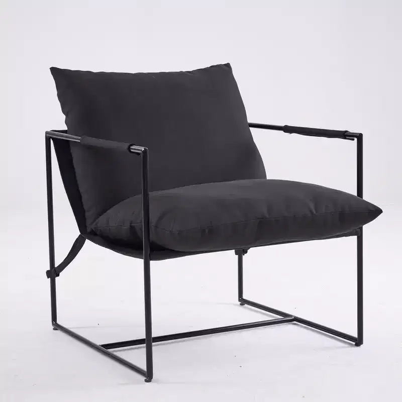 FERPIT Upholstered Sling Accent Chair with Metal Frame Modern Style