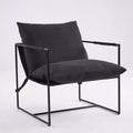 FERPIT Upholstered Sling Accent Chair with Metal Frame Modern Style