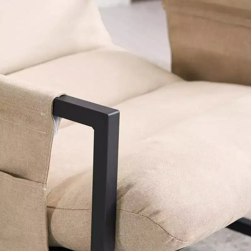 FERPIT Upholstered Sling Accent Chair with Metal Frame Modern Style