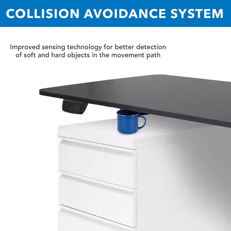 Mount-It! Dual Motor Electric Sit-Stand Desk with Tabletop - Black