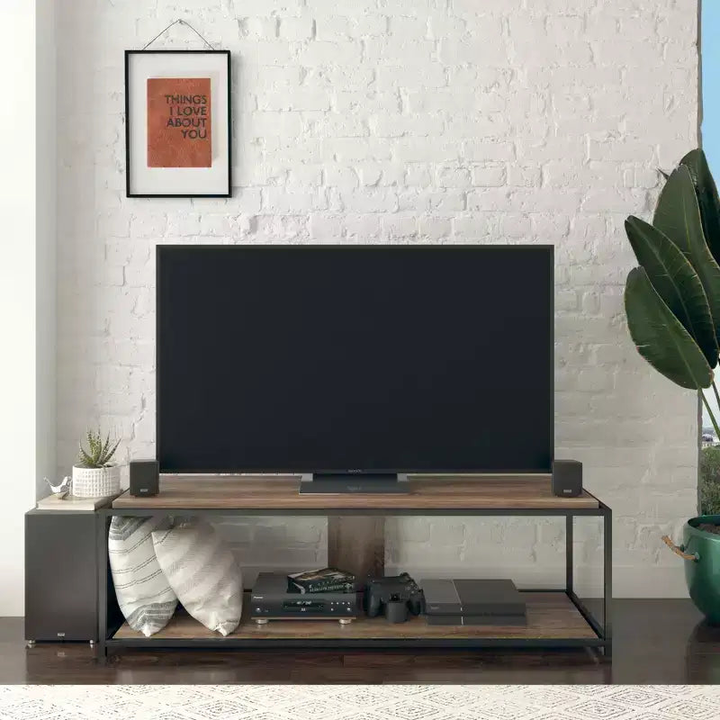 RealRooms Fayette TV Stand for TVs up to 65, Weathered Oak