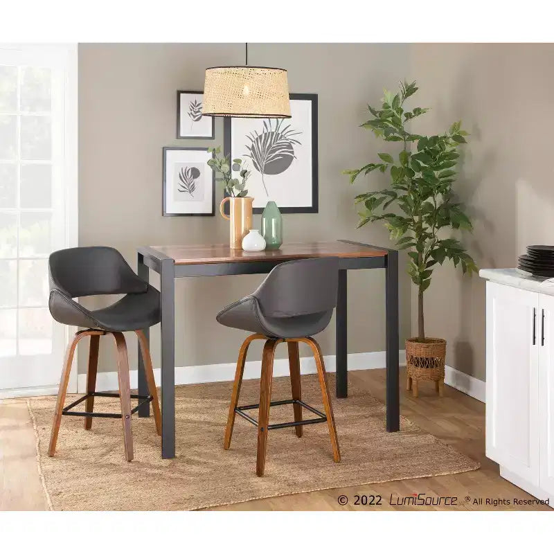 Set of 2 Fabrico Square Height Barstools - LumiSource