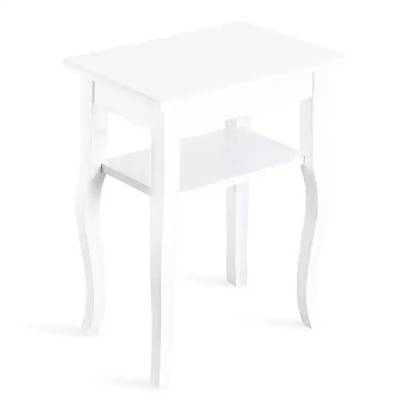 Kate and Laurel Lillian Rectangle MDF Side Table, 18x12x24, White