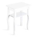 Kate and Laurel Lillian Rectangle MDF Side Table, 18x12x24, White