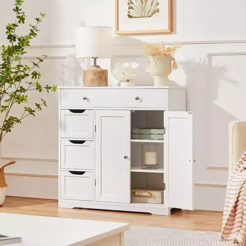 Yaheetech Free-Standing Floor Cabinet for Bathroom for Kitchen, Living Room