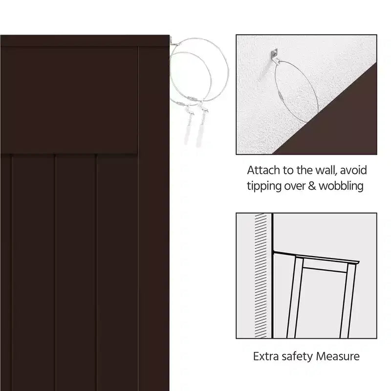 Yaheetech Free-Standing Floor Cabinet for Bathroom for Kitchen, Living Room
