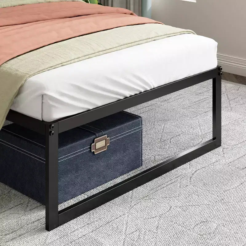 Abel 14 Metal Platform Bed Frame Black - Zinus