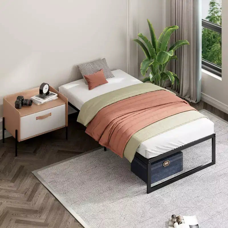 Abel 14 Metal Platform Bed Frame Black - Zinus
