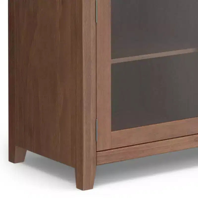Meuble de rangement carré en bois massif, 81 cm (H) x 137 cm (L) x 43 cm (P)
