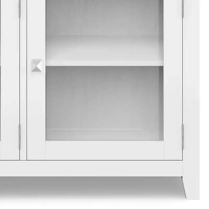 Meuble de rangement carré en bois massif, 81 cm (H) x 137 cm (L) x 43 cm (P)