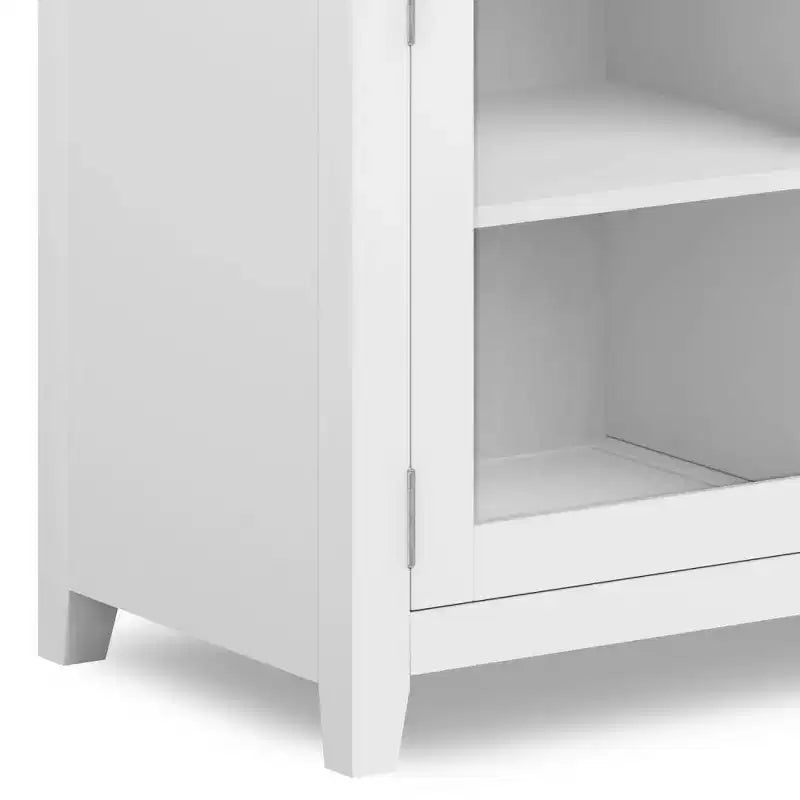 Meuble de rangement carré en bois massif, 81 cm (H) x 137 cm (L) x 43 cm (P)