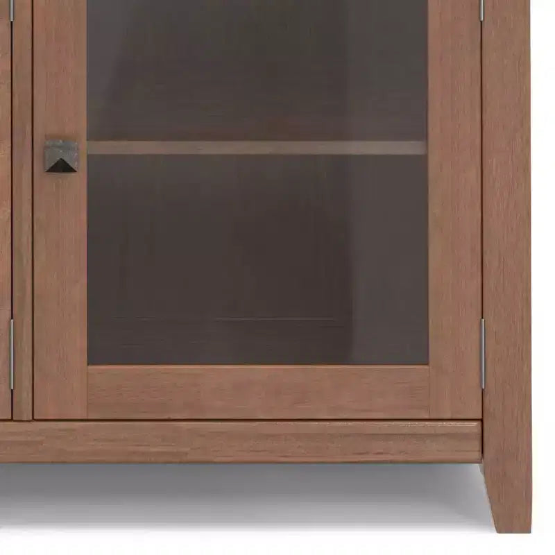 Meuble de rangement carré en bois massif, 81 cm (H) x 137 cm (L) x 43 cm (P)