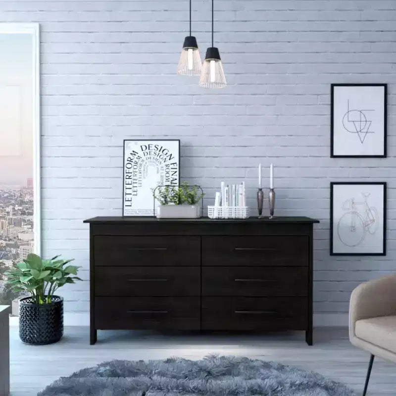 Meuble de rangement pour chambre à coucher, armoire de rangement moderne et minimaliste en bois massif foncé