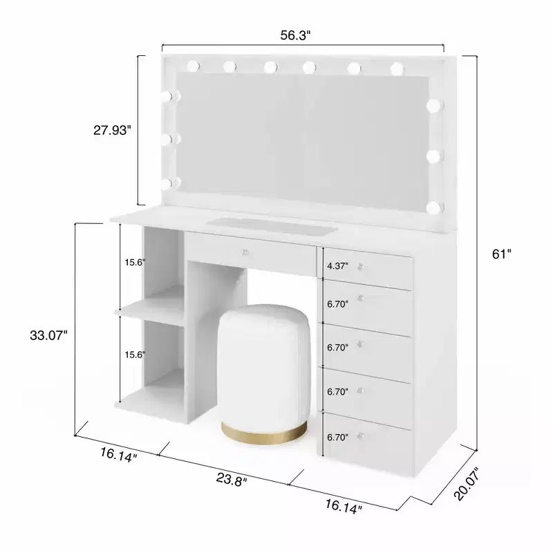 Coiffeuse lumineuse