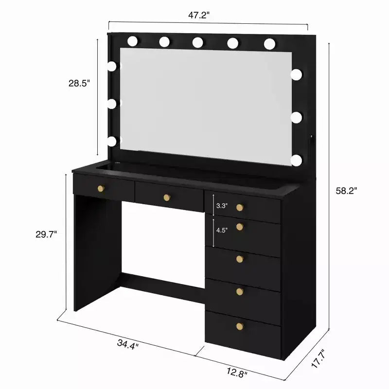 Coiffeuse lumineuse