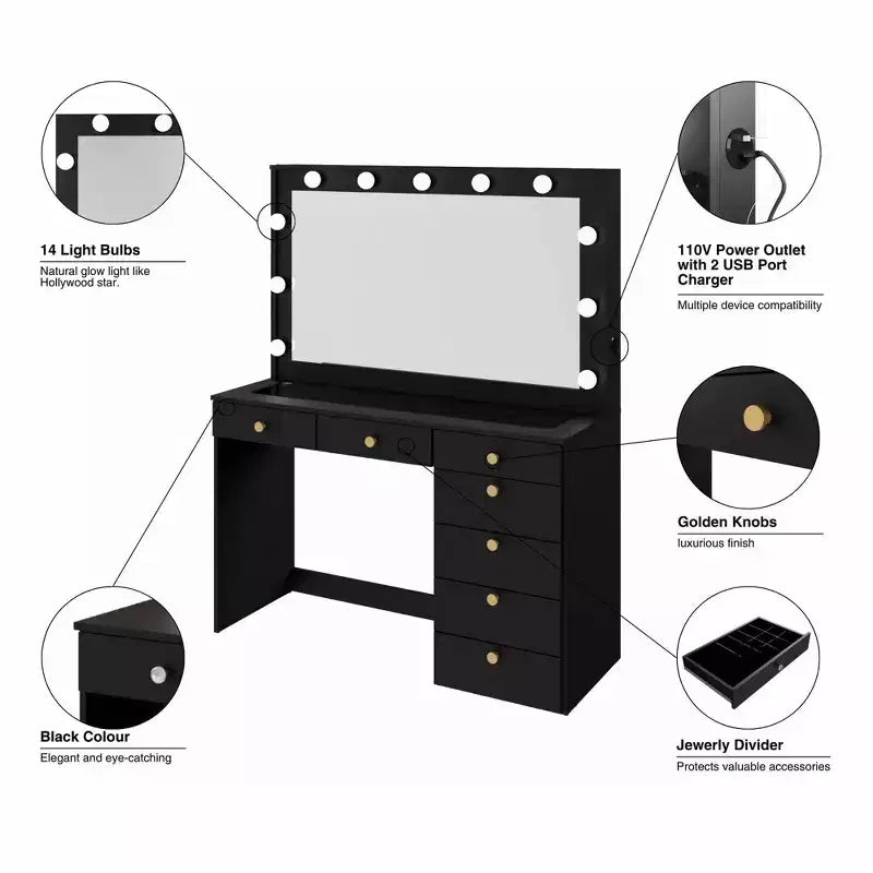 Coiffeuse lumineuse