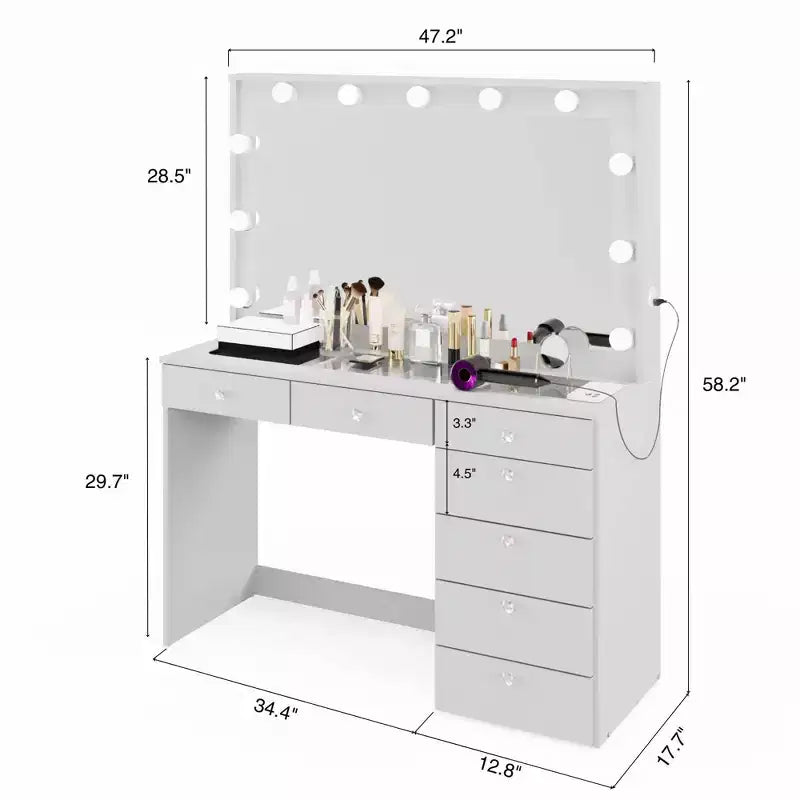 Coiffeuse lumineuse