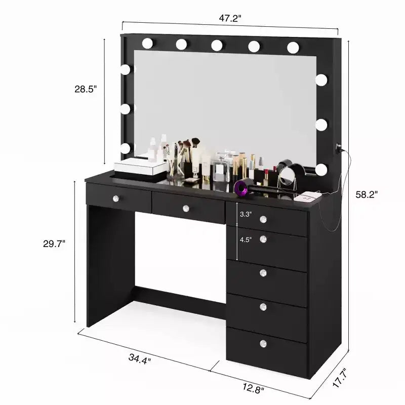 Coiffeuse lumineuse