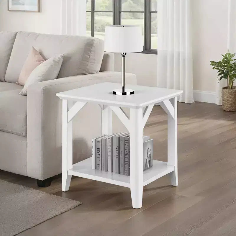 Table d'appoint avec étagères