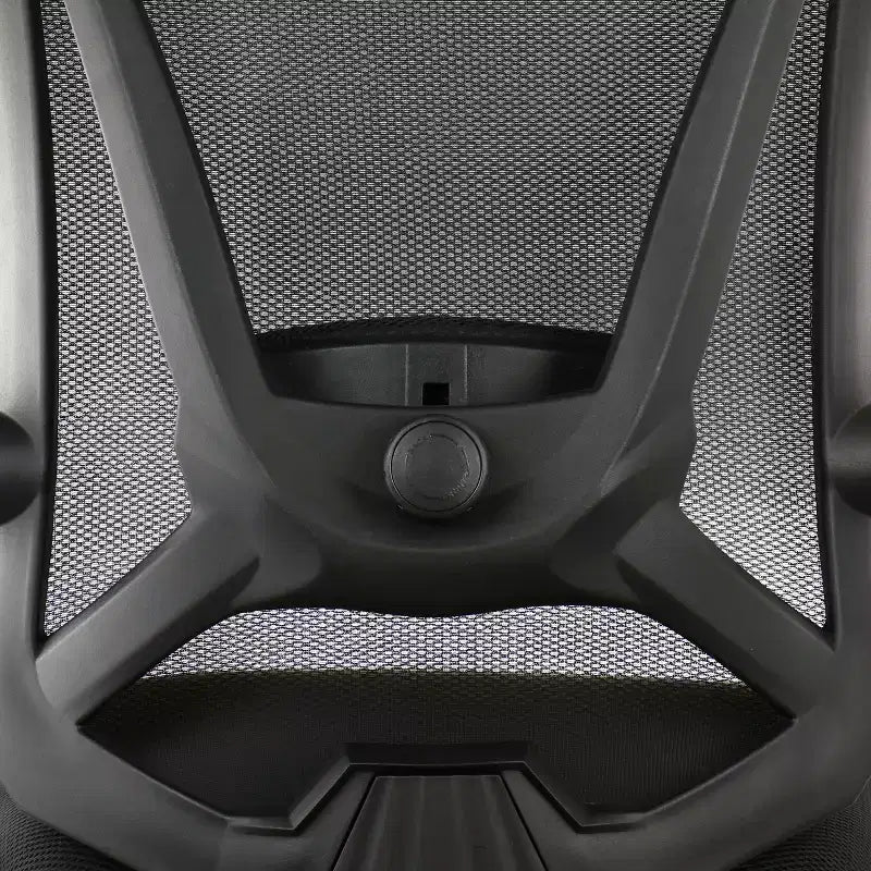 Chaise de bureau ergonomique avec dossier en résille, appui-tête réglable, noire