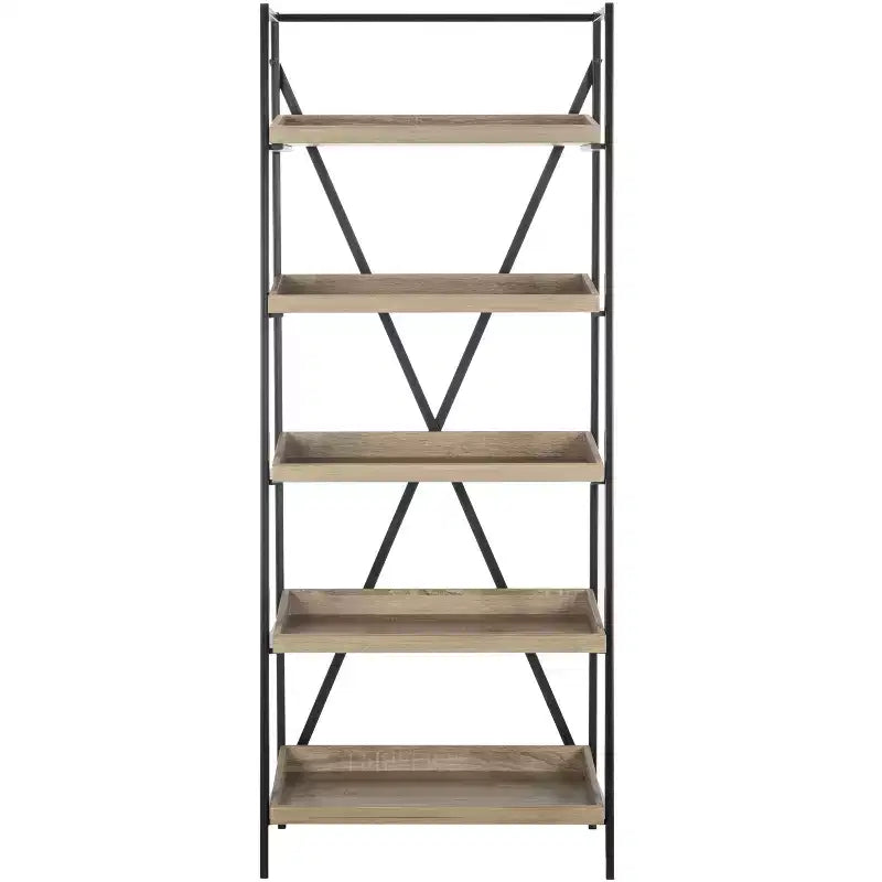 Joel Etagere - FOX4272 - Light Brown/Black - Safavieh Couture