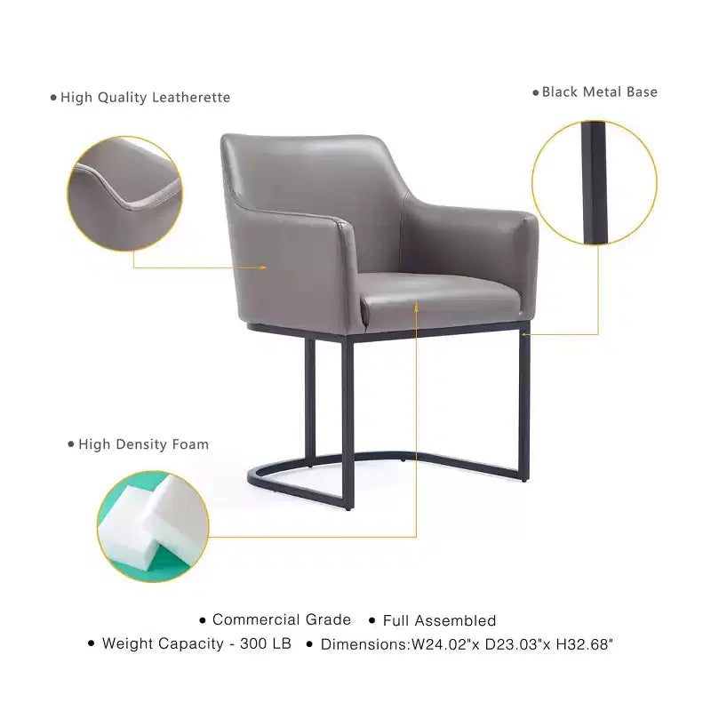 Set of 8 Serena Modern Leatherette Upholstered Dining Chair Set - Manhattan Comfort