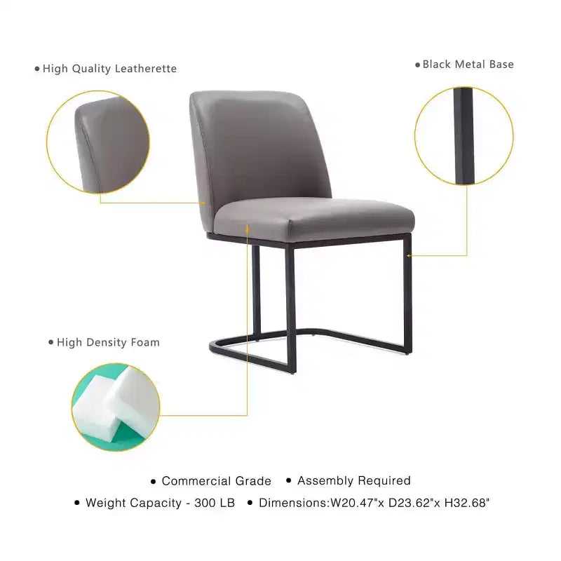 Set of 8 Serena Modern Leatherette Upholstered Dining Chair Set - Manhattan Comfort
