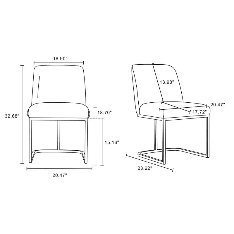 Set of 8 Serena Modern Leatherette Upholstered Dining Chair Set - Manhattan Comfort