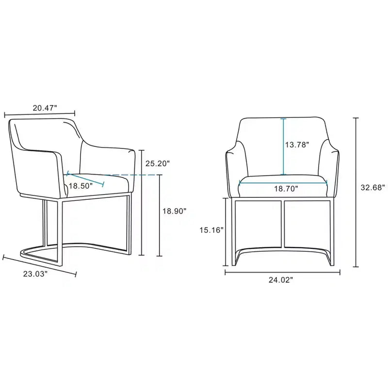 Set of 8 Serena Modern Leatherette Upholstered Dining Chair Set - Manhattan Comfort