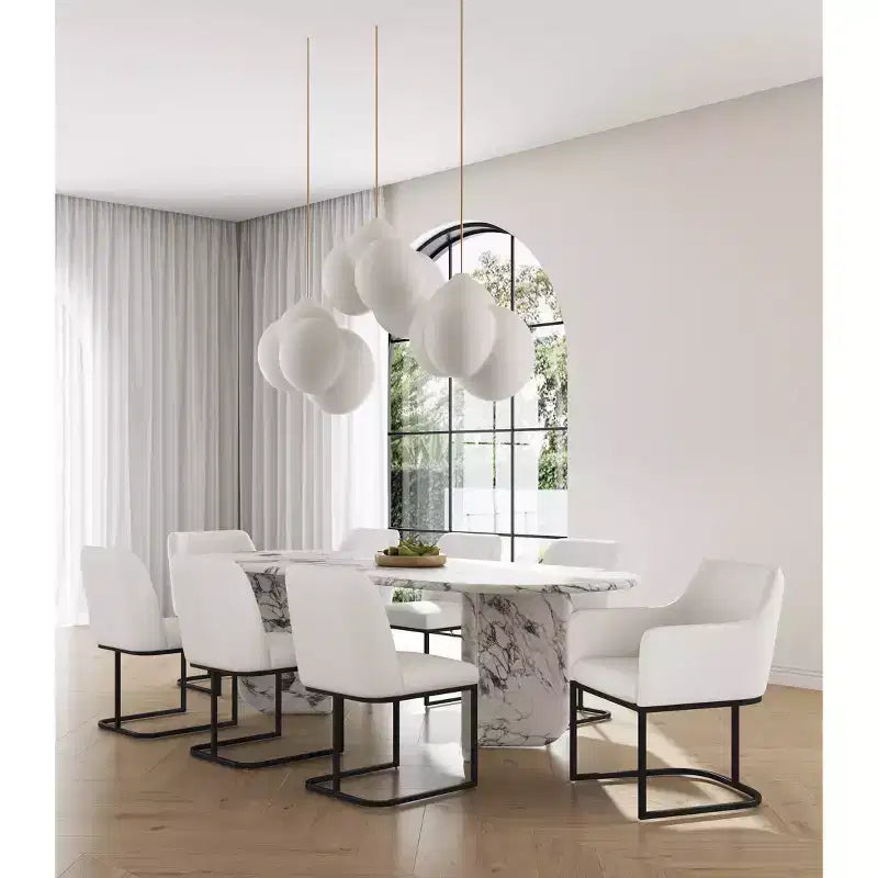 Set of 8 Serena Modern Leatherette Upholstered Dining Chair Set - Manhattan Comfort