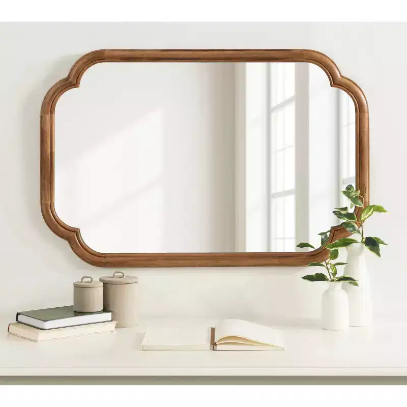 24x36 Glenby Scallop Wall Mirror - Kate & Laurel All Things Decor