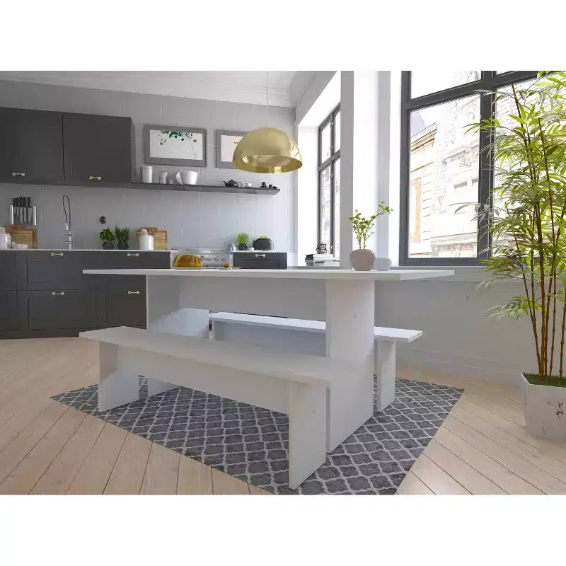 3pc Nomad 67.91" Modern Dining Set - Manhattan Comfort