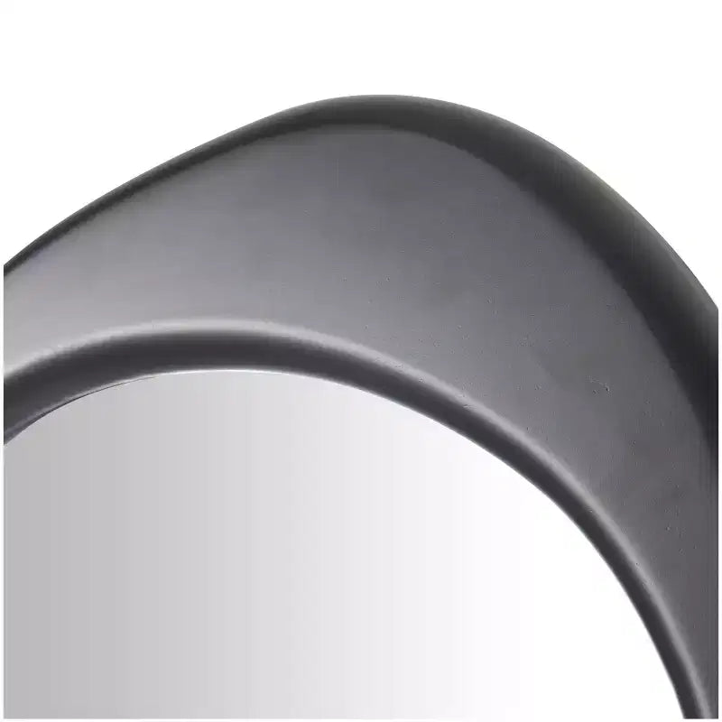 Wooden Abstract Oval Wall Mirror Black - Olivia & May