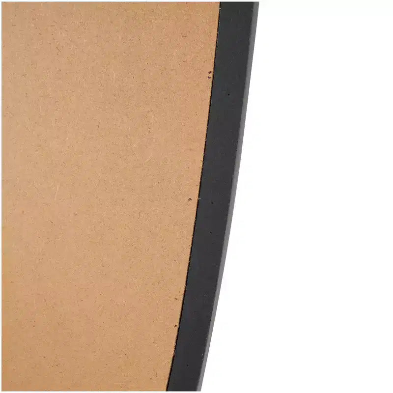 Wooden Abstract Oval Wall Mirror Black - Olivia & May