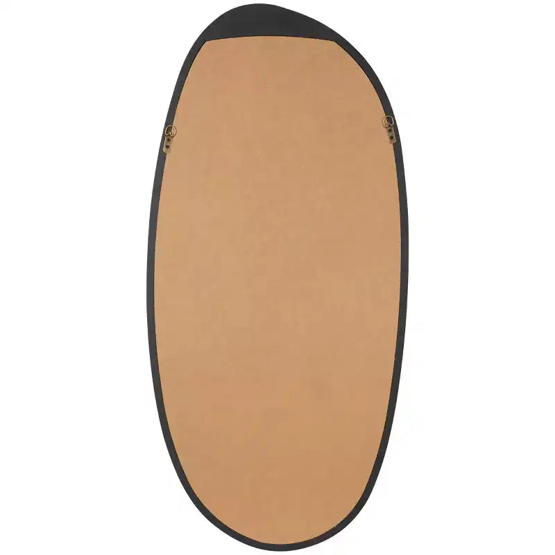 Wooden Abstract Oval Wall Mirror Black - Olivia & May