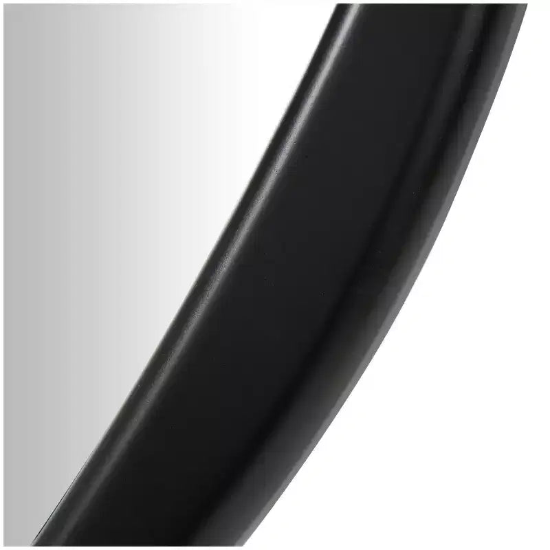 Wooden Abstract Oval Wall Mirror Black - Olivia & May