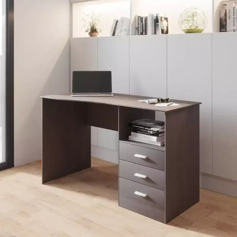 Classic Computer Desk with Multiple Drawers - Techni Mobili