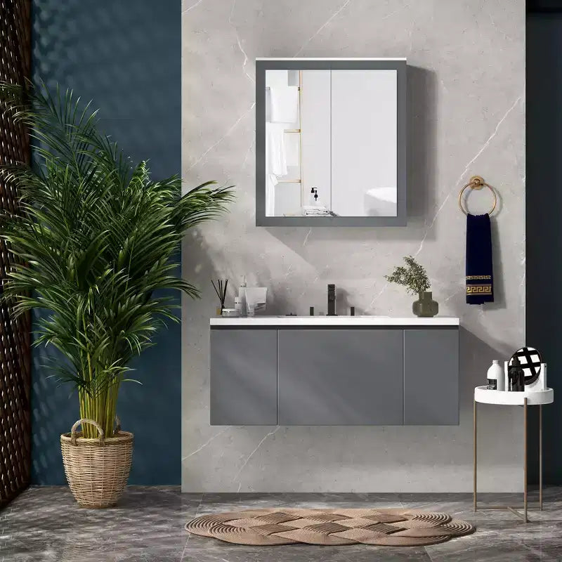 kleankin Medicine Cabinet, Bathroom Mirror with Storage Cabinet and 2 Adjustable Shelves, Wall Mounted Bathroom Vanity Mirror, White