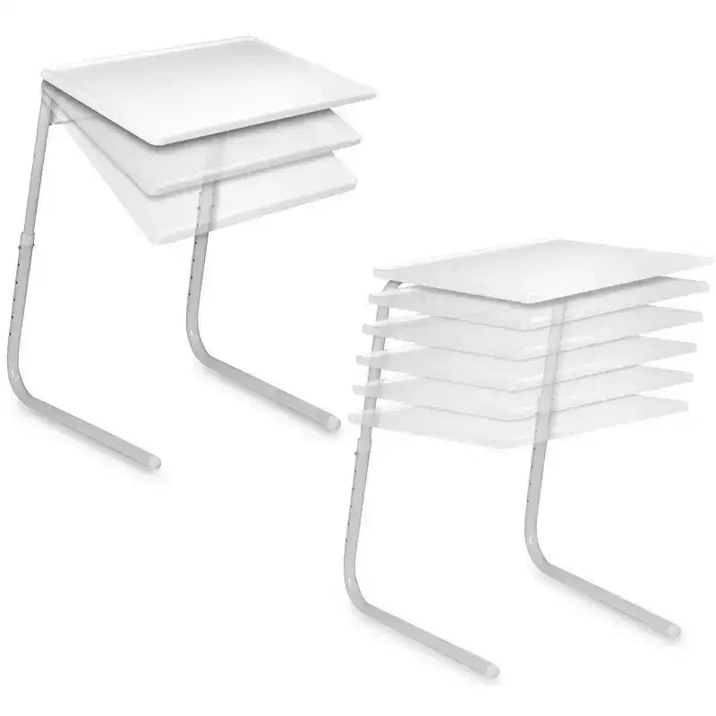 Lexi Home My Comfy TV Table Mate Adjustable Folding - White