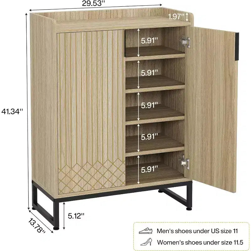 Lantine 5-tier Shoe Rack Organizer Cabinet