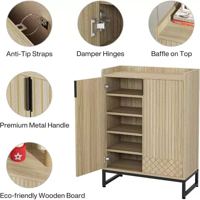 Lantine 5-tier Shoe Rack Organizer Cabinet